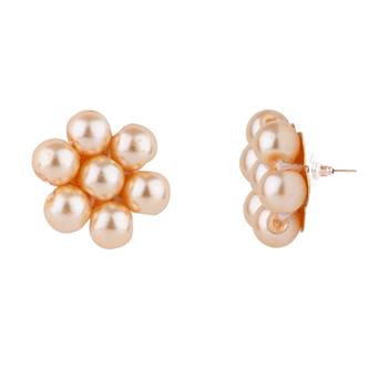 traditional pearl beaded stylish moti choker necklace jewellery set  4