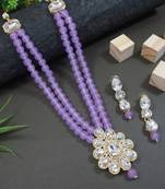 traditional pearl & stone necklace jewellery set 