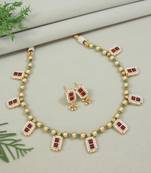 traditional pearl design necklace jewellery set 