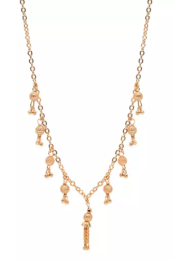 gold plated chain ethnic beadwork necklace jewellery set 