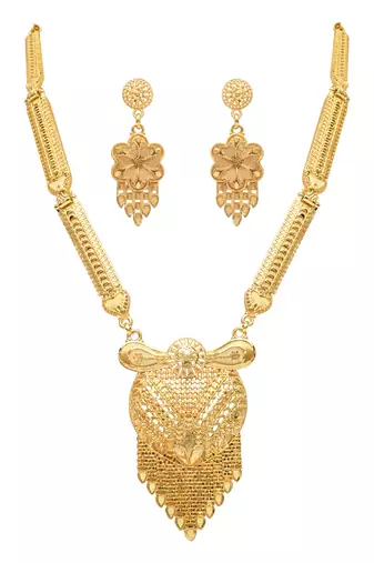 traditional long necklace jewellery set 