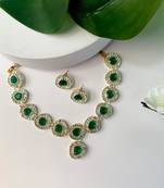 traditional stone choker necklace jewellery set 