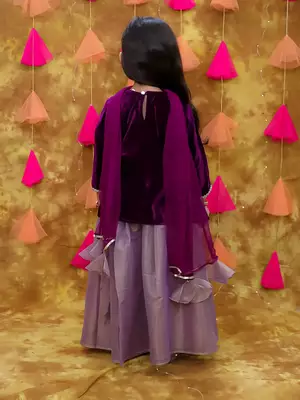 Kid1 alina velvet lehenga 2