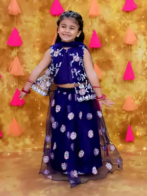 Kid1 rose bliss lehenga choli 1