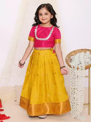 Kid1 jacquard pattu pavdai 1