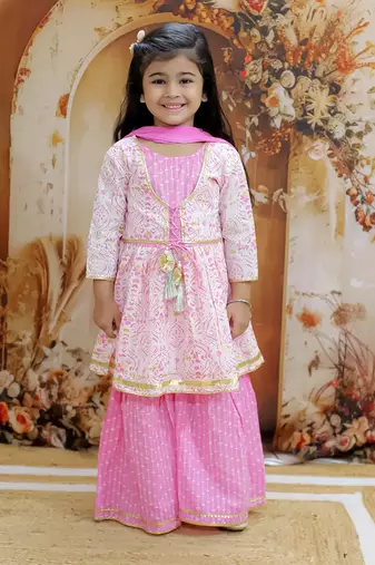 Kid1 anmol kurti sharara set