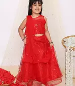 Kid1 starlet choli with sequins net lehenga and dupatta