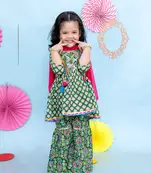 buti-jaal kurti sharara set