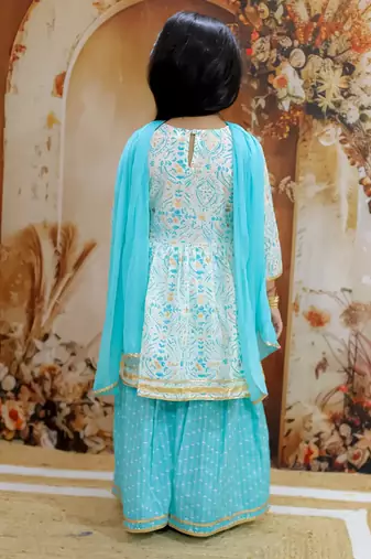 anmol kurti sharara set
