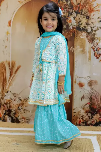 anmol kurti sharara set