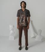 Turkish coffee canvas art printed work italian crepe shirt