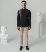 Black phoenix blaze printed work twill shirt