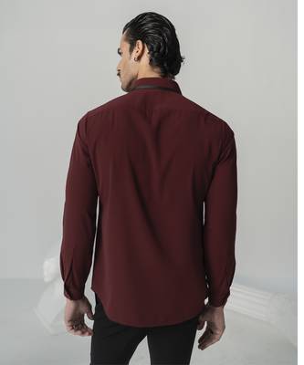 Wine wine whispers plain work japanese polyester shirt 3