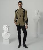 Khakee thunder flow printed work japanese polyester shirt