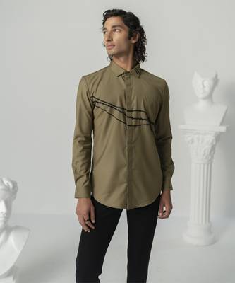 Khakee ethereal stream printed work italian crepe shirt 4