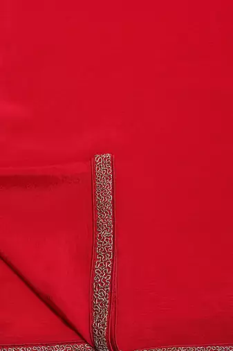 The gold embroidered eternal red saree