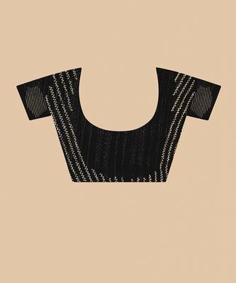 Black georgette sequins saree 2