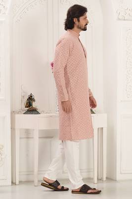 Arruga sylish sequins embroidery rayon kurta pajama 4