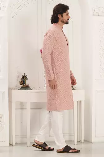 Arruga sylish sequins embroidery rayon kurta pajama