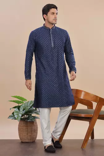 Arruga sylish sequins embroidery rayon kurta pajama