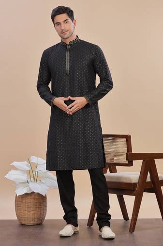 Arruga sylish sequins embroidery rayon kurta pajama