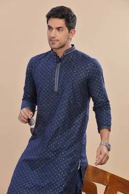 Arruga sylish sequins embroidery rayon kurta pajama 5