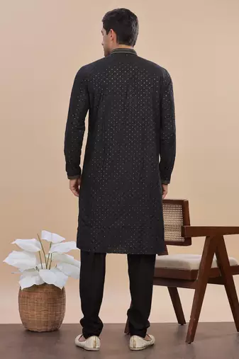 Arruga sylish sequins embroidery rayon kurta pajama