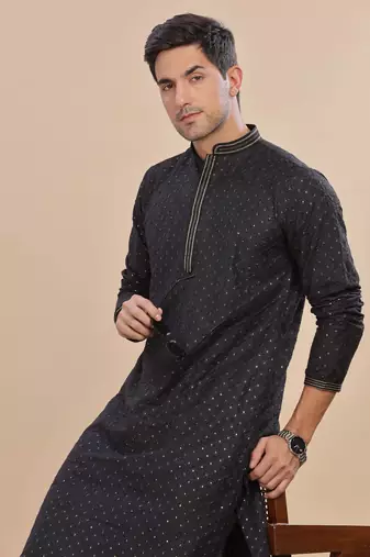 Arruga sylish sequins embroidery rayon kurta pajama