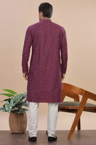 Arruga sylish sequins embroidery rayon kurta pajama