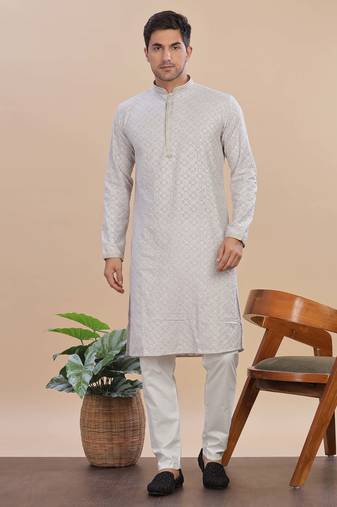 Arruga sylish sequins embroidery rayon kurta pajama