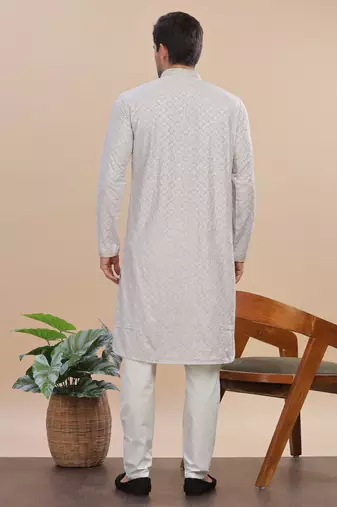 Arruga sylish sequins embroidery rayon kurta pajama