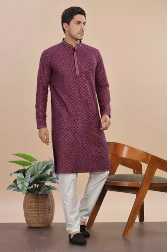 Arruga sylish sequins embroidery rayon kurta pajama