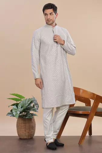 Arruga sylish sequins embroidery rayon kurta pajama