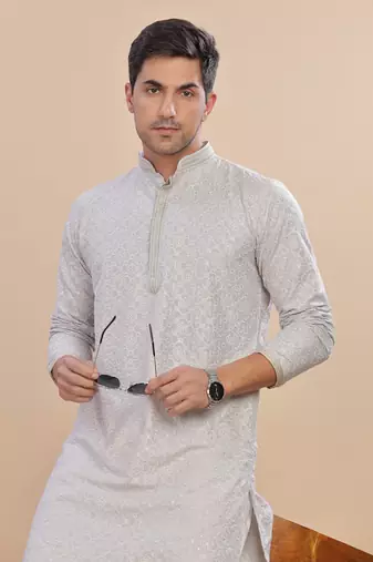 Arruga sylish sequins embroidery rayon kurta pajama