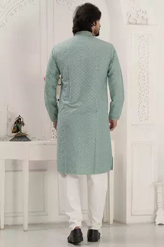 Arruga sylish sequins embroidery rayon kurta pajama