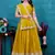 Yellow Sequins Embroidered Star Georgette Indian Wedding Lehenga Dress For Bride