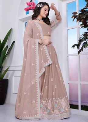 Chiku Sequins Embroidered Star Georgette Designer Indian Lehenga Choli Dress Designs 3