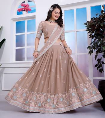 Chiku Sequins Embroidered Star Georgette Designer Indian Lehenga Choli Dress Designs 4