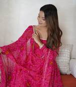  Radiant Bandhej Anarkali Set Twirl In Tradition 