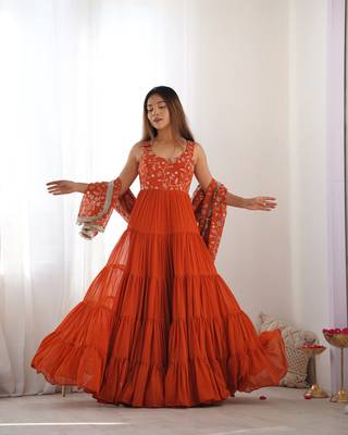 Midnight Elegance Royal Georgette Anarkali Set 1