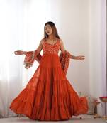 Midnight Elegance Royal Georgette Anarkali Set