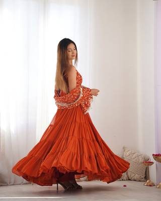 Midnight Elegance Royal Georgette Anarkali Set 2