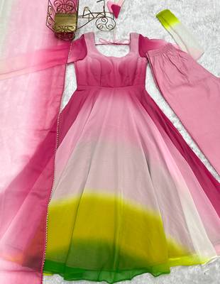 Glamorous Ombre Anarkali Set Twirl In Style! 7