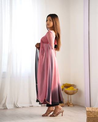 Glamorous Ombre Anarkali Set Twirl In Style! 3