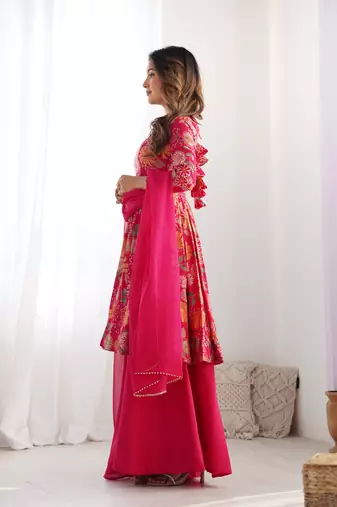  Festive Bloom Kediyakurta Palazzo Set - Effortless Elegance! 
