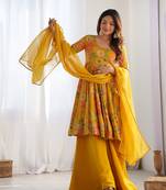 Festive Bloom Kediyakurta Palazzo Set - Effortless Elegance! 