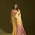 Women's yellow soft muga cotton resham zari weaving traditional saree with blouse