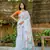 Women's orange soft muga cotton floral weaving traditional saree with blouse