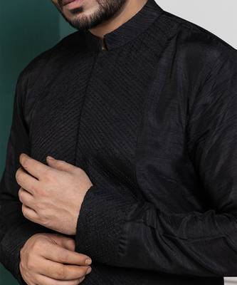 Midnight black kurta set 2