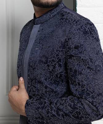 Majestic midnight hues bandhgala set 2